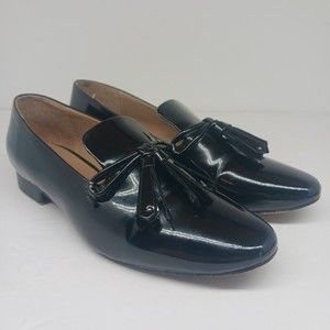 Vialibera Women's Black Patent LEATHER Dress Shoes Size 8.5? 25.5MX